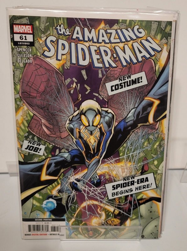 AMAZING SPIDER-MAN #61 ~ 2nd PRINT NEW COSTUME MARVEL 2021 