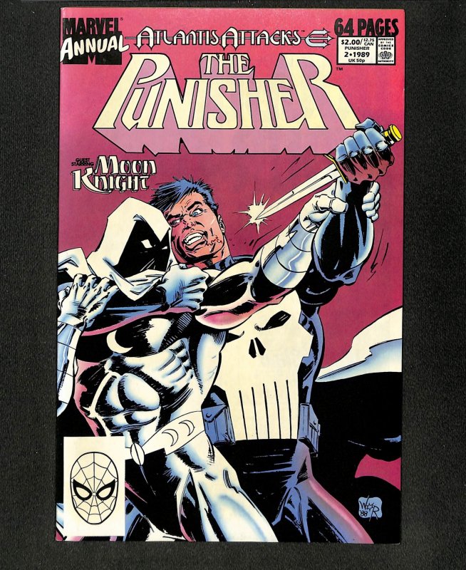 Punisher Annual #2 1st battle Punisher vs Moon Knight!