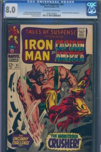 Tales of Suspense #91 (Marvel, 1967) CGC 8.0