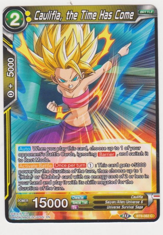 Dragon Ball Super CCG - Universal Onslaught - Caulifla the Time has Come