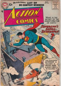 Action Comics #228 (May-57) FN- Mid-Grade Super-Skyscraper! Wythville CERT! Wow!