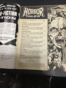 Horror Tales #3 (1969) Slashed woman’s face panel! Bondage Horror mag. VG/FN