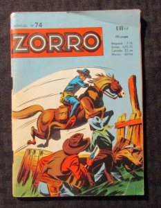 1961 ZORRO #74 VG/FN 5.0 French B&W Comic Book 100pgs