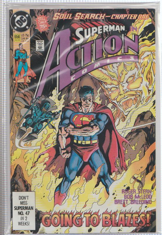 SUPERMAN IN ACTION COMICS #656 - Soul Search BAGGED & BOARDED - DC COMICS