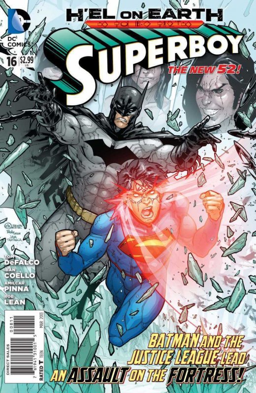 Superboy (2011) #16 VF/NM H'el on Earth Justice League & The Batman Appearan