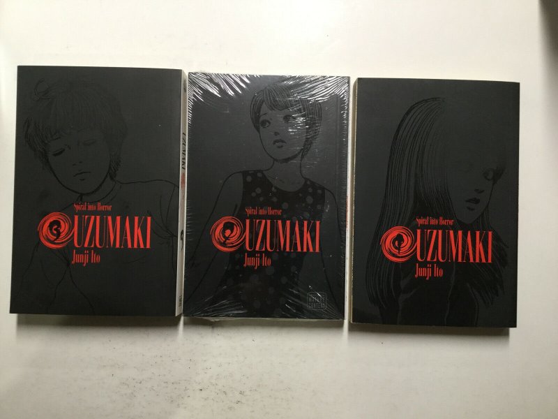 Uzumaki 1 2 3 Lot Set Run Tpb Softcover Sc Very Fine-Near Mint Vf-Nm Viz Media