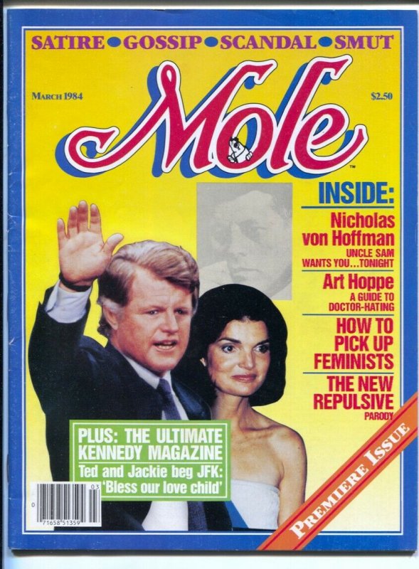 Mole #1 2/1984-1st issue-satire-parody-gossip-scandal-smut-JFK-Ronald Reagan-...