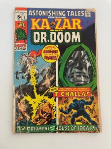 Astonishing Tales # 6 VG Marvel Comic Book Ka-Zar Zabu Dr. Doom 10 LI6