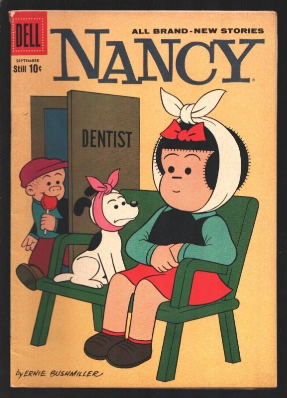 Nancy #170 1959-Dell-Dentist office cover-Nancy & Sluggo-Peanuts  in this i...