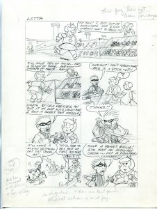 Little Lotta Single Page Story Original Comic Production Art- Al Kurzrok