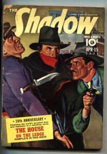 The Shadow Pulp April 15 1941- House on a Ledge-pulp magazine VG