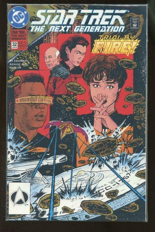 STAR TREK Next Generation #32, NM, Picard, Data, Laforge, Riker, 1989 1992