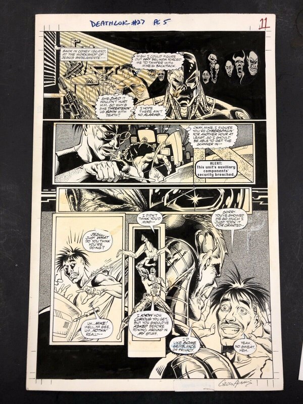 Kevin Kobaic/Greg Adams Deathlok #27 Page 5 Original Comic Art