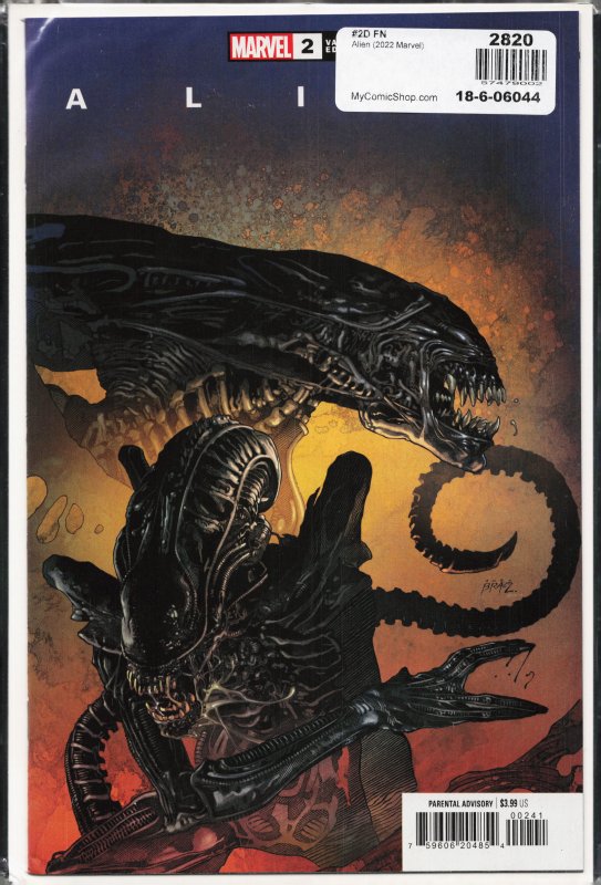 Alien #2 Brase Cover (2022) Alien / Aliens