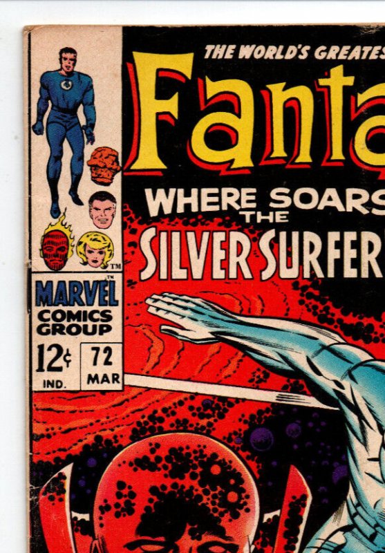 Fantastic Four #72 - Silver Surfer cover - 1968 - FN/VF 