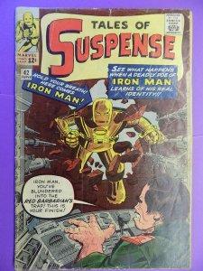 TALES OF SUSPENSE # 42 MARVEL IRON MAN TAPE TOP STAPLE WEAR AND STRESS