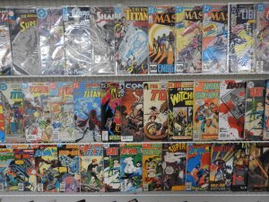 Huge Lot of 130+ Comics W/ Batman, Teen Titans, Superman Avg. VG/F Condition.