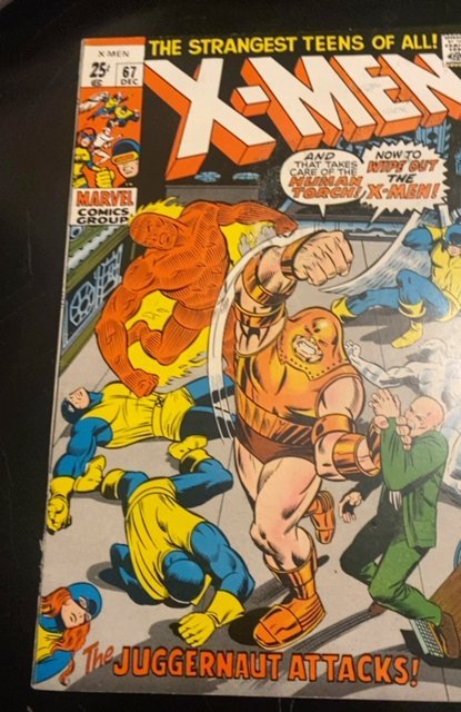 The X-Men #67 (1970)Juggernaut attack, new art and story