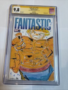 Fantastic Four (2023) # 1 (CGC 9.8 SS) Sketch Scott Lobdell • Trump Cover
