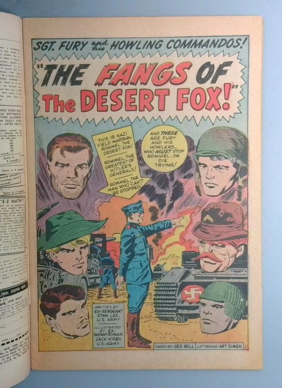 Sgt. Fury & His Howling Commandos #6 VG/FN Marvel 1964 BW1