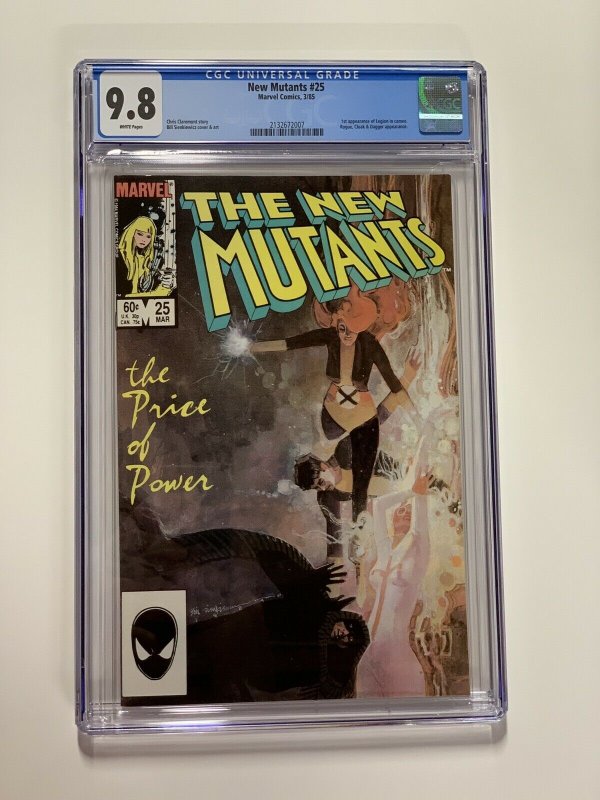 New Mutants 25 Cgc 9.8 White Pages Marvel X-men Copper Age