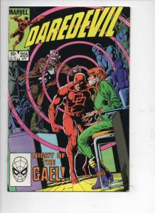 DAREDEVIL #205 NM  Murdock, Gael, 1964 1984, more Marvel in store