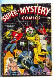 Super-Mystery Vol. 3 #5 Wild Clown Torture cover-Hanging panels