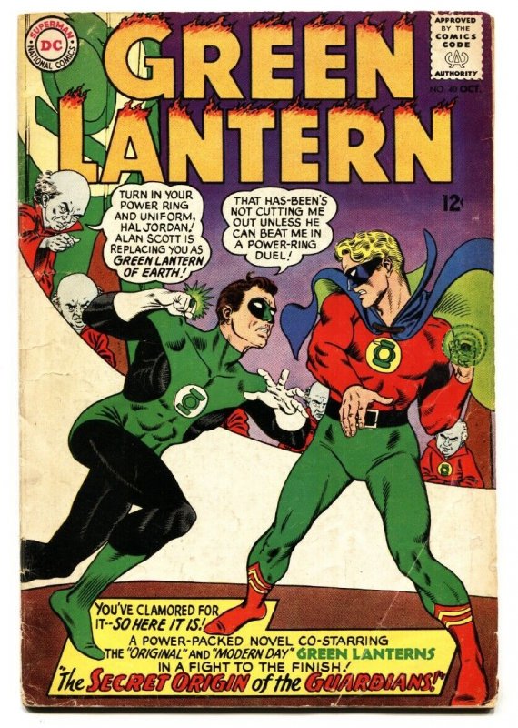 GREEN LANTERN #40 comic book 1965-DC-ORIGIN GUARDIANS-GOLDEN AGE GREEN LANTERN