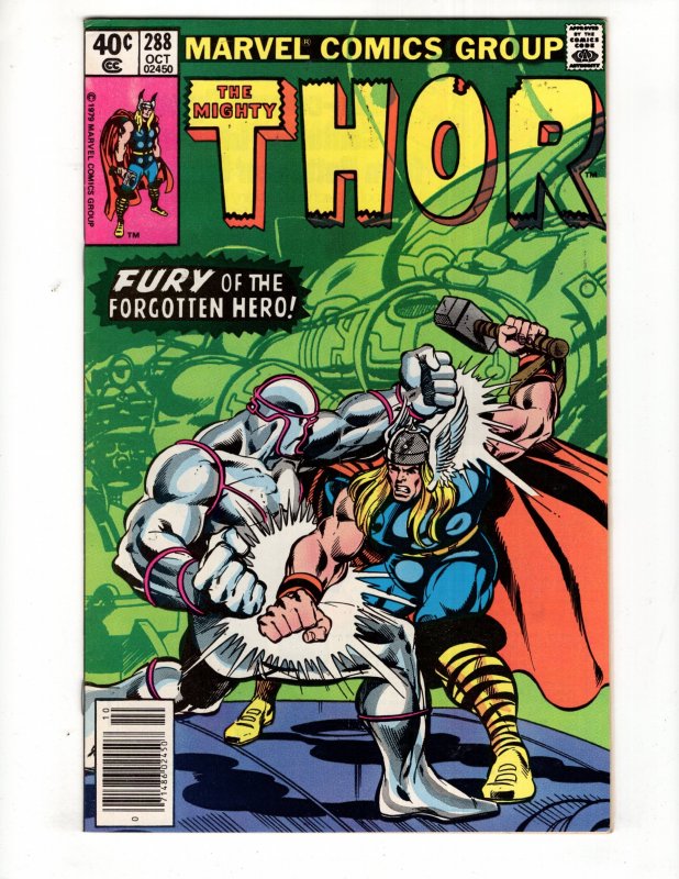 Thor #288 (1979) FURY OF THE FORGOTTEN HERO! / ID#521