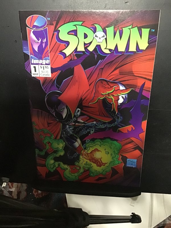 zz Spawn #1 (1992) 1st app With Poster McFarlane PRICE DROP! $80. NM- UTAH CERT!