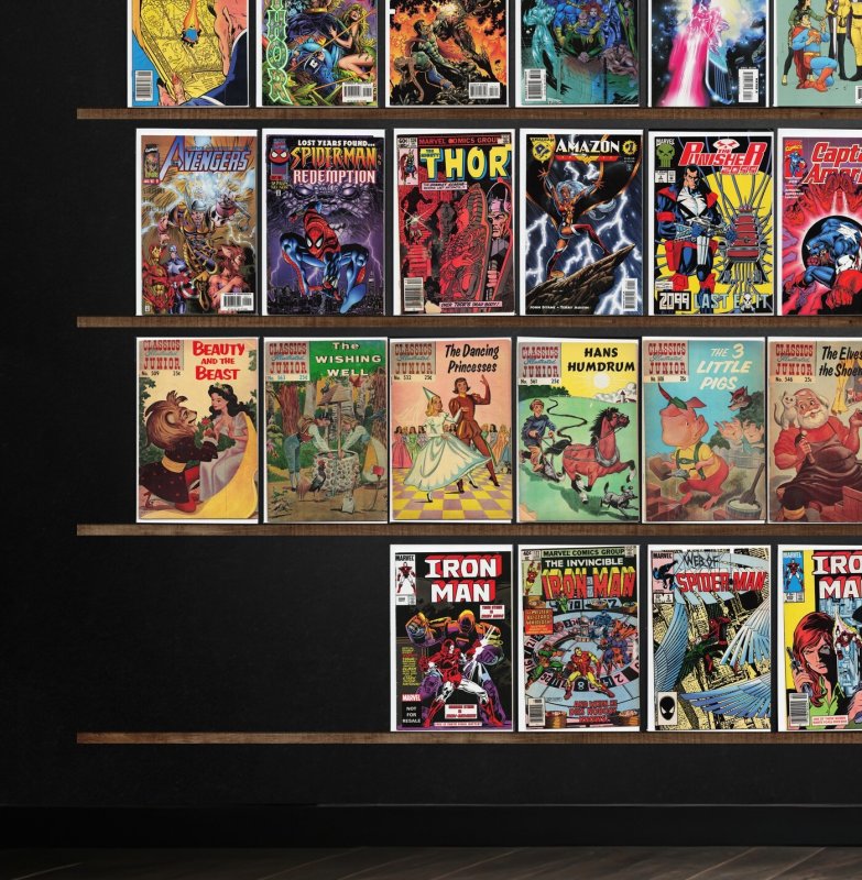Huge Lot 150+ Comics with Classics Illustrated Junior, Thor, Iron Man & More!