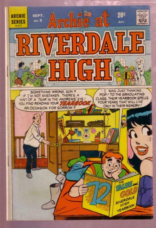 ARCHIE AT RIVERDALE HIGH #2 1972 BETTY AND VERONICA-very good VG