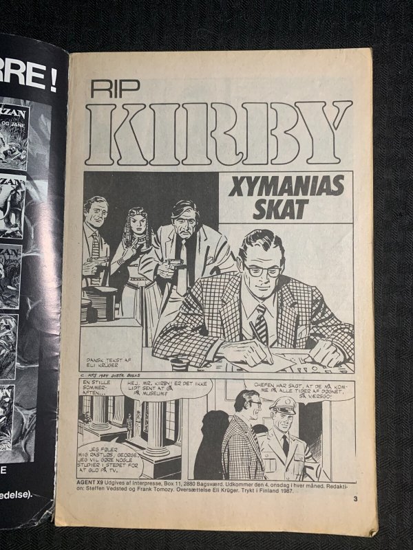 1987 AGENT X9 Finland Comic #103 VG 4.0 Rip Kirby / Steve Canyon
