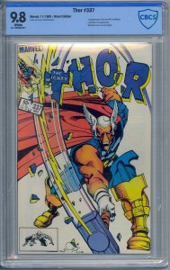 THOR #337 CBCS 9.8 1ST BETA RAY BILL WHITE PAGES NOT CGC