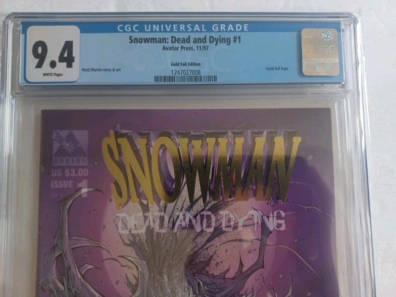 Snowman: Dead and Dying # 1 - Horror - 1997 -  CGC 9.4