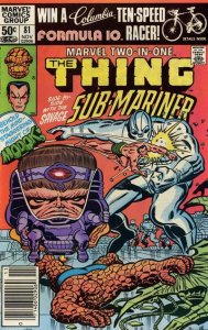 Marvel Two-In-One #81 (Newsstand) GD ; Marvel | low grade comic the Thing Namor 