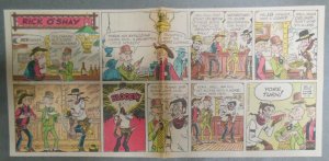 (10) Rick O'Shay Sunday Pages by Stan Lynde from 1959 Size: 7.5 x 15 inches