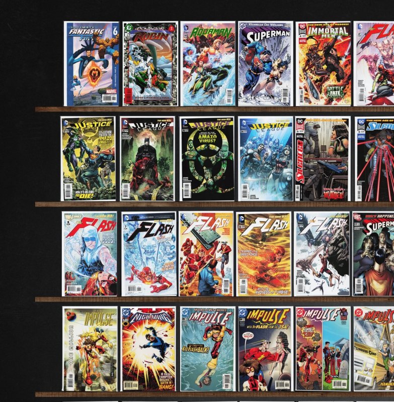 Huge Lot 150+ Comics with Impulse, Robin, Justice League, The Flash & More!