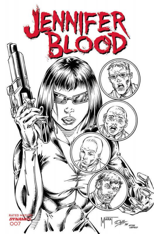 Jennifer Blood #7 Cover P 7 Copy Foc Variant Edition Liefeld Homage Mycha 