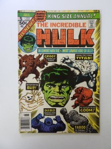 The Incredible Hulk Annual #5 (1976) 2nd appearance of Groot FN/VF condition