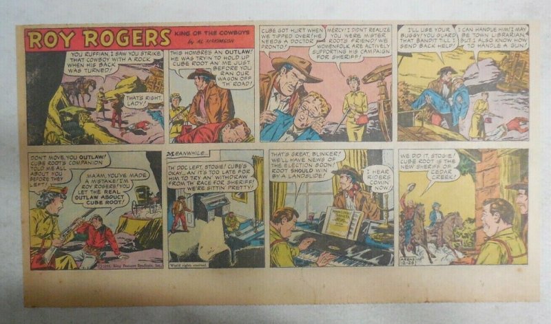 Roy Rogers Sunday Page by Al McKimson from 12/25/1955 Size 7.5 x 15 inches