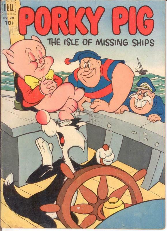 PORKY PIG (1942-1962 DELL) F.C. 385 VG-F April 1952 COMICS BOOK