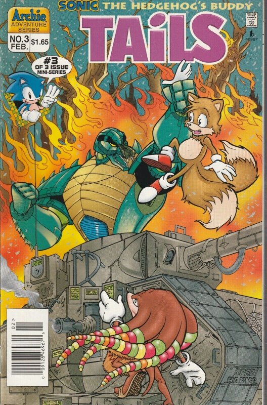 Sonic The Hedgehog's Buddy: Tails # 3 CPV Newsstand Cover VF/NM Archie 1996 [A1]