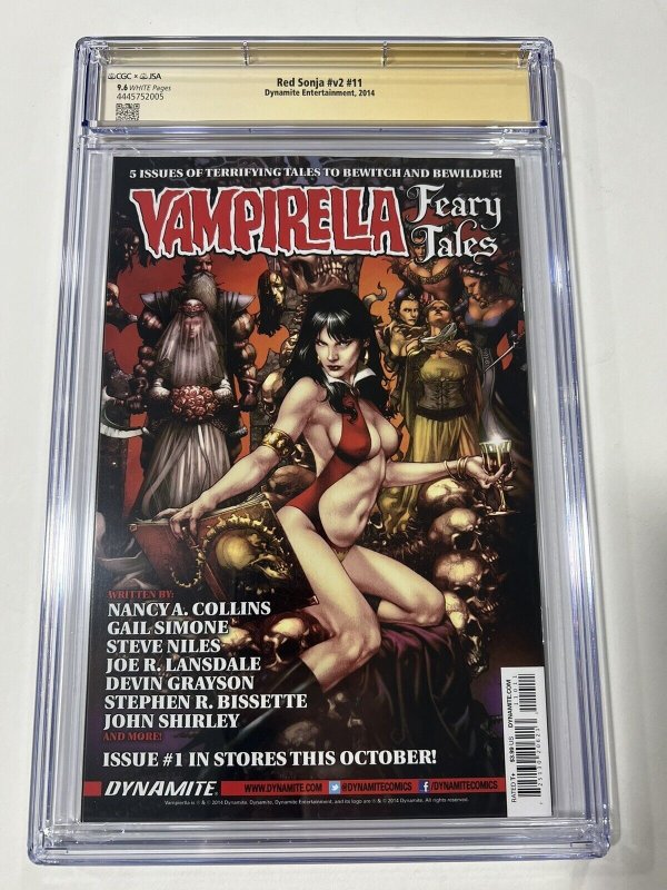 Red Sonja V2 11 CGC 9.6 JSA 2014 Dynamite Signed Jenny Frison Authenticated