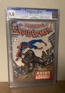 Amazing Spiderman #43 /  CGC 9.0 VFN/NM /  1st Full App Mary Jane Watson / 1966