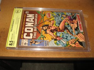 CONAN 1 CBCS 8.5 DOUBLE SIGNED BARRY SMITH ROY THOMAS 1970 MARVEL