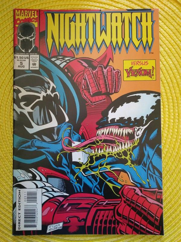 Nightwatch (two issue lot) #5 & 6 (1994) Venom appearance 