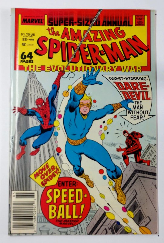 The Amazing Spider-Man Annual #22 (FN, 1988) NEWSSTAND 1st App Speedball