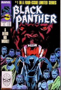 BLACK PANTHER Comic Issue 1 — Mini Series Hero No More — 1988 Marvel Universe