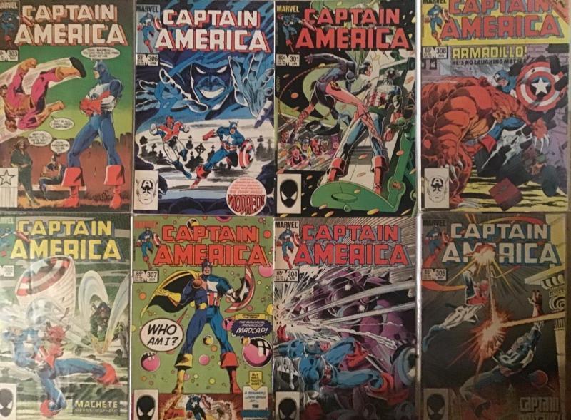 CAPTAIN AMERICA 1985 #301-308 VERY FINE TO NM!8 BOOK LOT!SATIFACTION GUARANTEED!